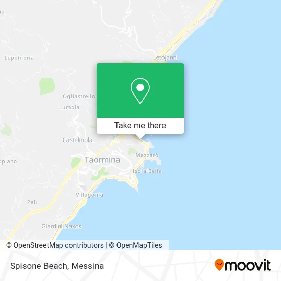 Spisone Beach map