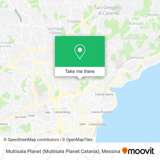Planet Multiplex (Planet Multiplex Catania) map