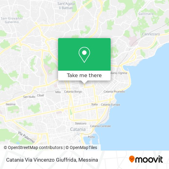 Catania Via Vincenzo Giuffrida map