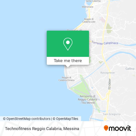 Technofitness Reggio Calabria map