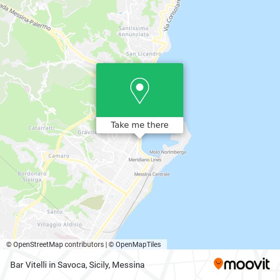 Bar Vitelli in Savoca, Sicily map