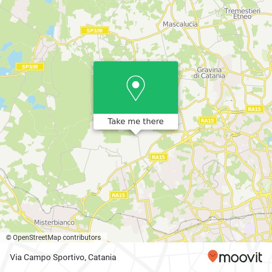 Via Campo Sportivo map