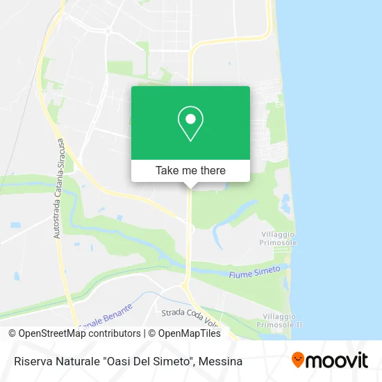 Simeto Oasis Nature Reserve map