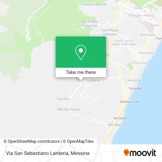 Via San Sebastiano Larderia map
