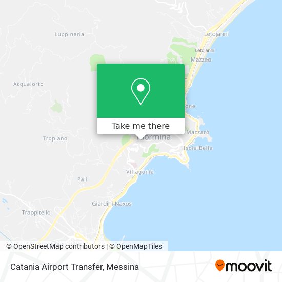 Catania Airport Transfer map