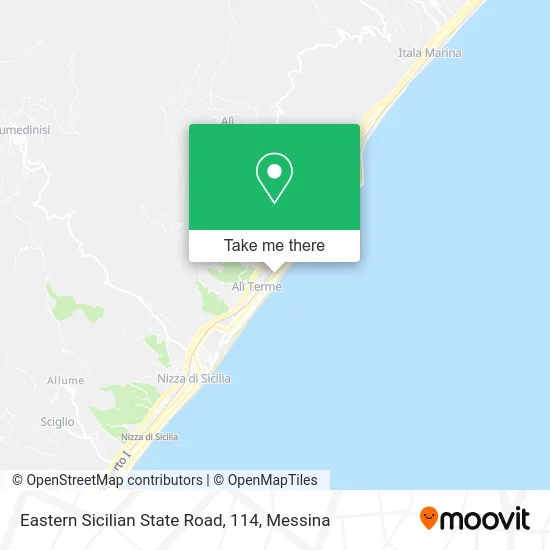 Eastern Sicilian State Road, 114 map