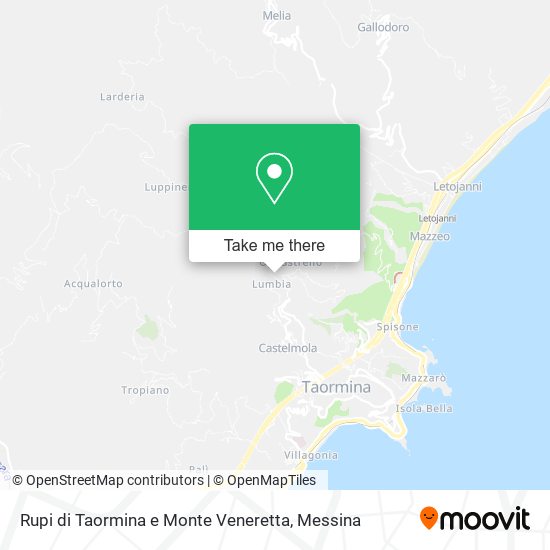 Rupi di Taormina e Monte Veneretta map