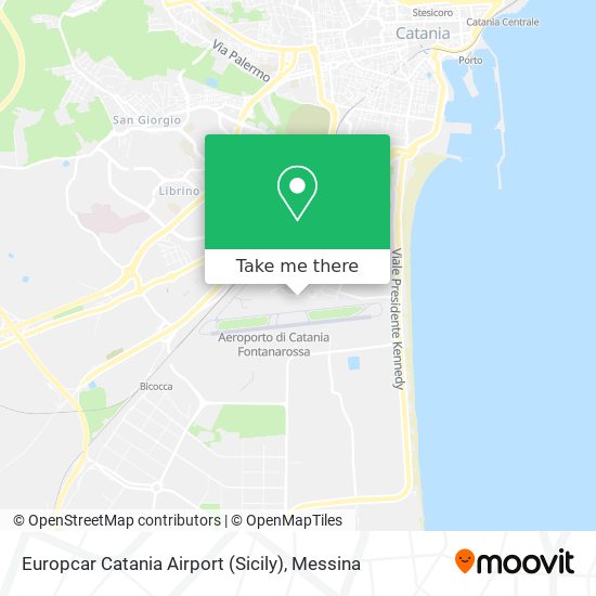 Europcar Catania Airport (Sicily) map