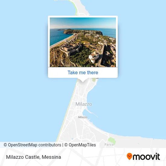 Milazzo Castle map
