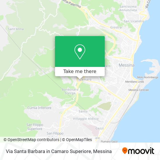 Via Santa Barbara in Camaro Superiore map