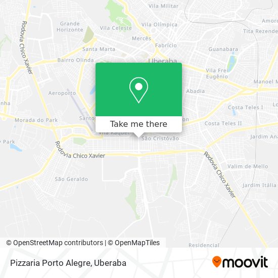 Mapa Pizzaria Porto Alegre