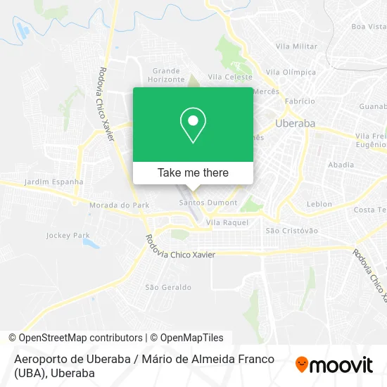 Aeroporto de Uberaba / Mário de Almeida Franco (UBA) map