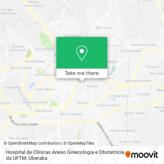 Hospital de Clínicas Anexo Ginecologia e Obstetrícia da UFTM map