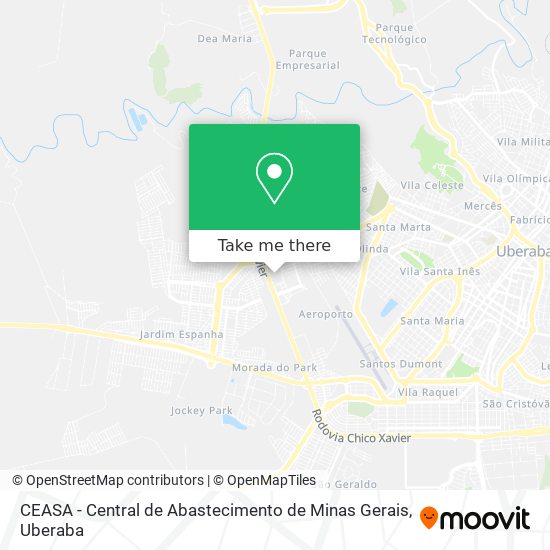 CEASA - Central de Abastecimento de Minas Gerais map
