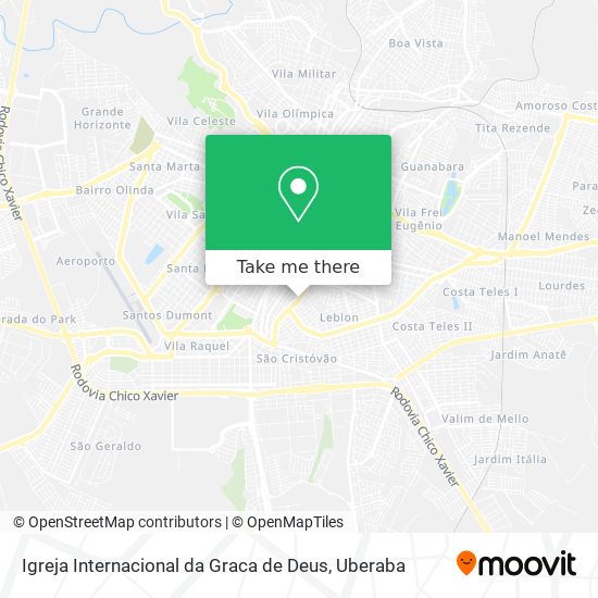 Mapa Igreja Internacional da Graca de Deus