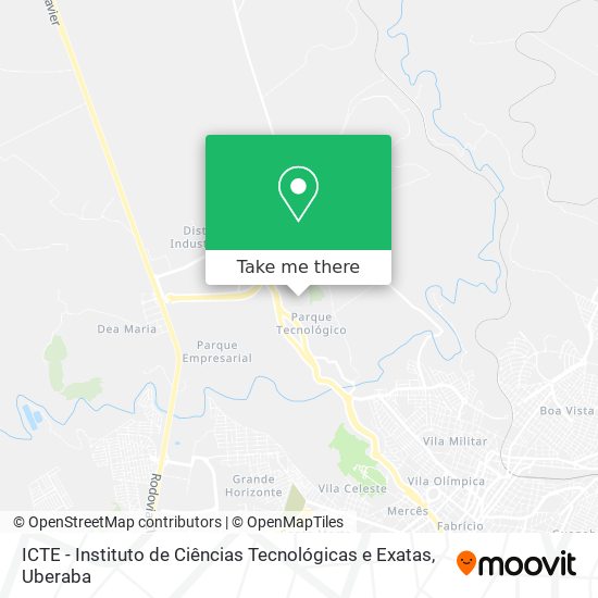 ICTE - Instituto de Ciências Tecnológicas e Exatas map