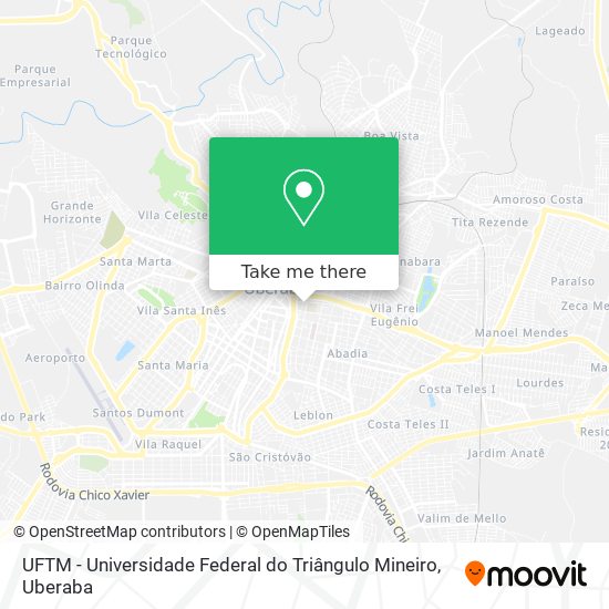 UFTM - Universidade Federal do Triângulo Mineiro map