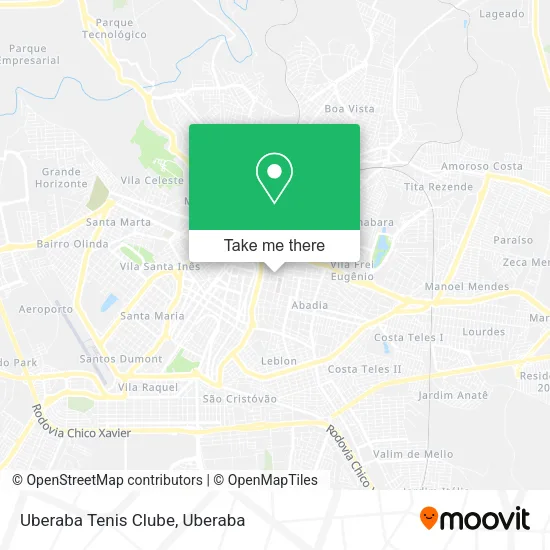 Uberaba Tenis Clube map