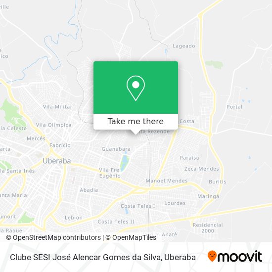 Mapa Clube SESI José Alencar Gomes da Silva