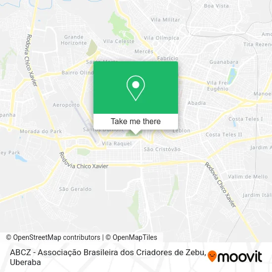 ABCZ - Associação Brasileira dos Criadores de Zebu map