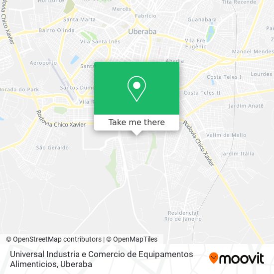 Universal Industria e Comercio de Equipamentos Alimenticios map