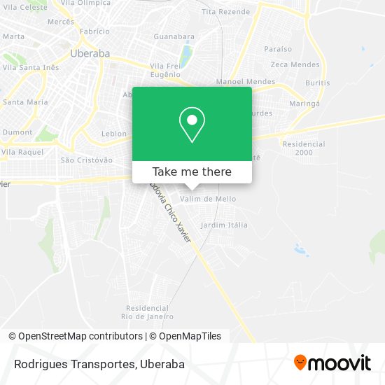 Mapa Rodrigues Transportes