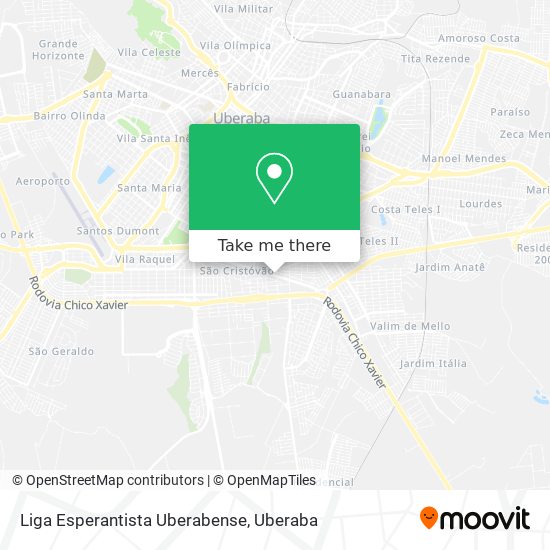 Liga Esperantista Uberabense map