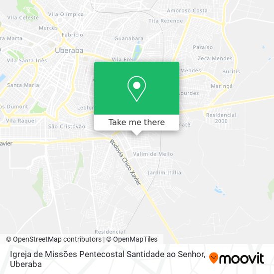 Mapa Igreja de Missões Pentecostal Santidade ao Senhor