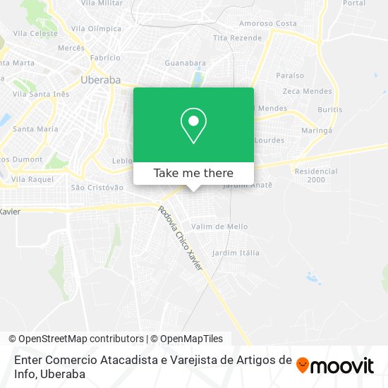 Mapa Enter Comercio Atacadista e Varejista de Artigos de Info