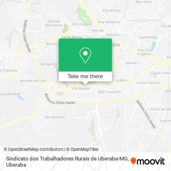 Sindicato dos Trabalhadores Rurais de Uberaba-MG map