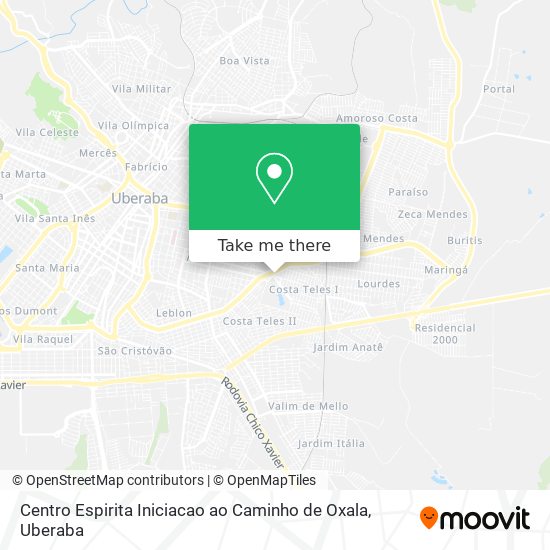 Mapa Centro Espirita Iniciacao ao Caminho de Oxala