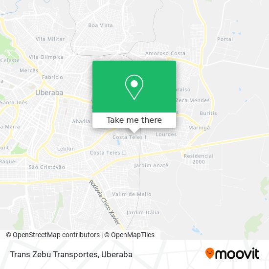 Trans Zebu Transportes map