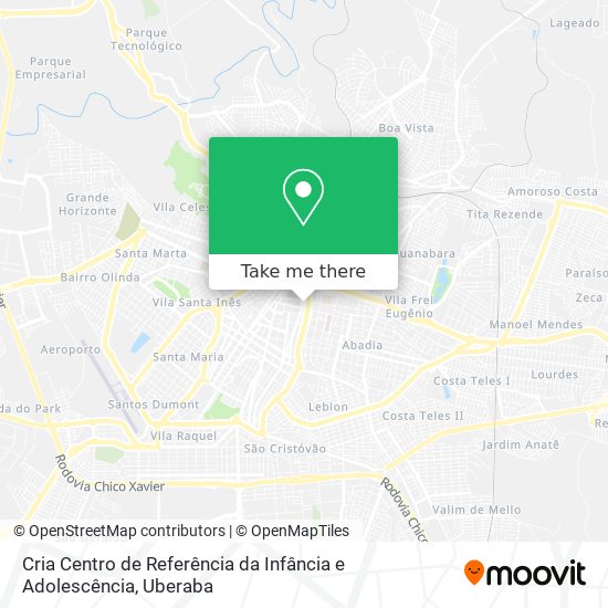 Cria Centro de Referência da Infância e Adolescência map