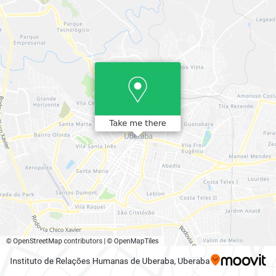 Instituto de Relações Humanas de Uberaba map