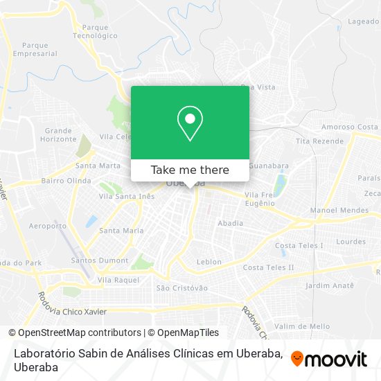 Laboratório Sabin de Análises Clínicas em Uberaba map