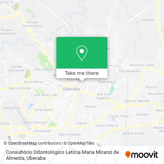 Mapa Consultório Odontológico Letícia Maria Miranzi de Almeida