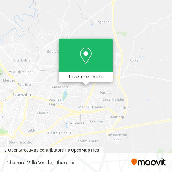 Chacara Villa Verde map