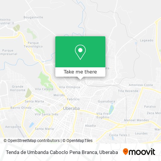 Mapa Tenda de Umbanda Caboclo Pena Branca