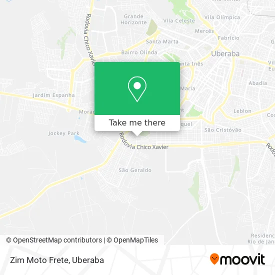 Zim Moto Frete map
