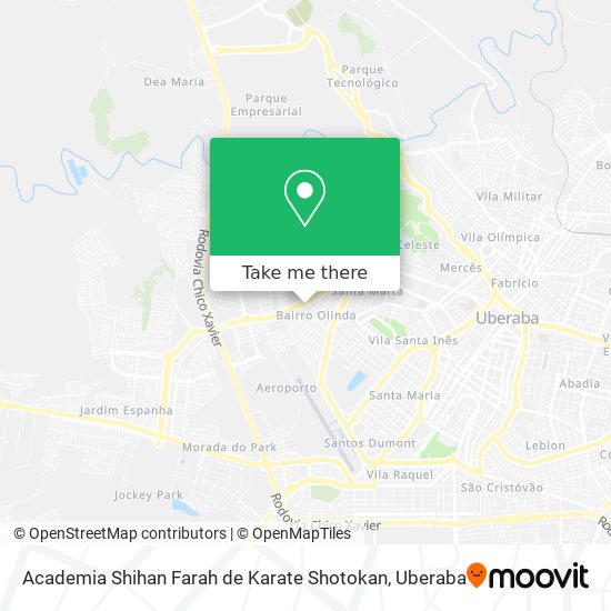 Mapa Academia Shihan Farah de Karate Shotokan