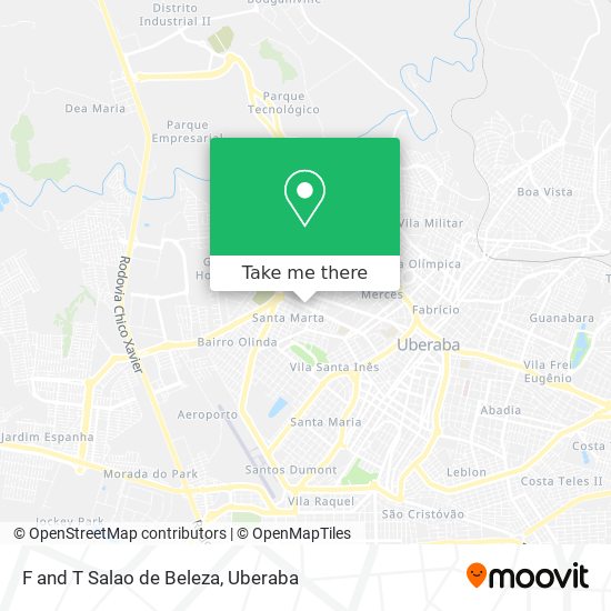 F and T Salao de Beleza map