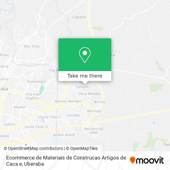 Ecommerce de Materiais de Construcao Artigos de Caca e map