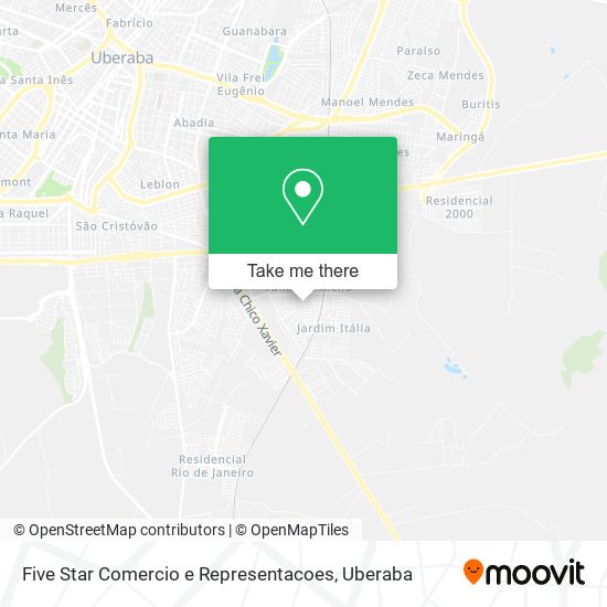 Five Star Comercio e Representacoes map