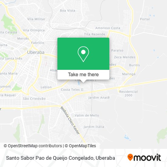 Santo Sabor Pao de Queijo Congelado map