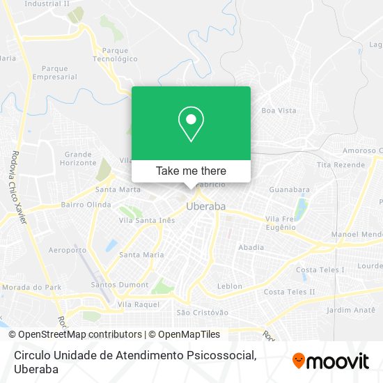 Circulo Unidade de Atendimento Psicossocial map