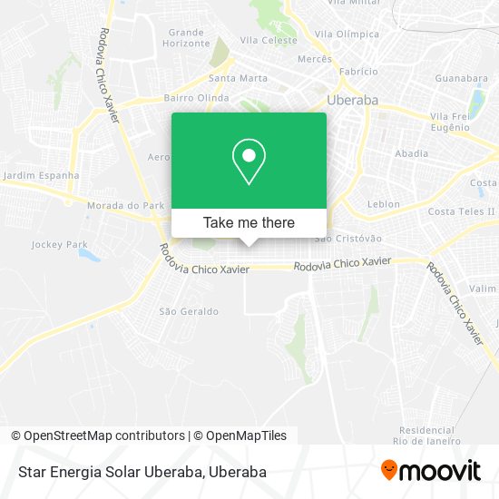 Mapa Star Energia Solar Uberaba