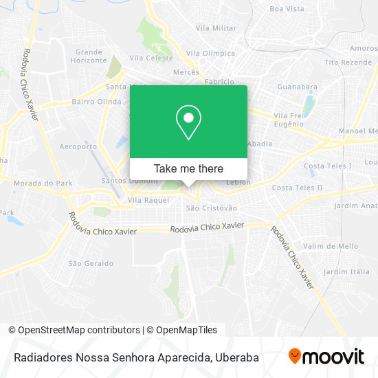 Mapa Radiadores Nossa Senhora Aparecida