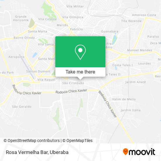 Rosa Vermelha Bar map