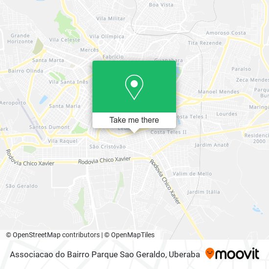 Mapa Associacao do Bairro Parque Sao Geraldo