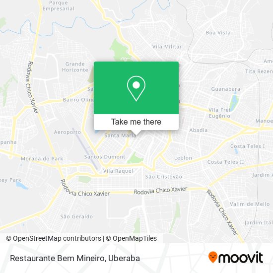 Mapa Restaurante Bem Mineiro